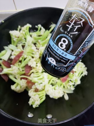 有机菜花炒腊肠步骤8 有机菜花炒腊肠步骤8