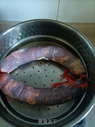 蒸麻辣香肠步骤3