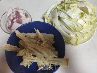 娃娃菜炒腐竹步骤1