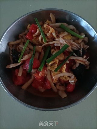 白玉菇番茄炒鸡蛋步骤17