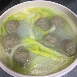肉丸粉丝白菜煲步骤7 肉丸粉丝白菜煲步骤7