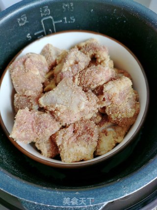 粉蒸排骨萝卜步骤6