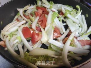娃娃菜梗炒牛肉步骤4 娃娃菜梗炒牛肉步骤4