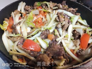 娃娃菜梗炒牛肉步骤7 娃娃菜梗炒牛肉步骤7