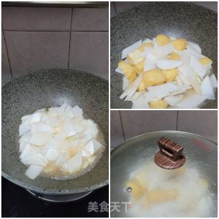 肉片油豆腐烧白萝卜步骤8