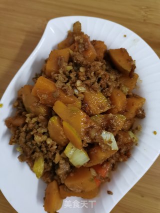 肉末焖南瓜步骤12