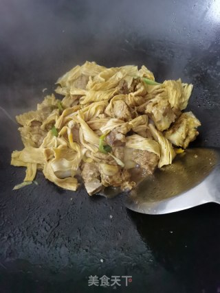 排骨炒腐竹步骤13