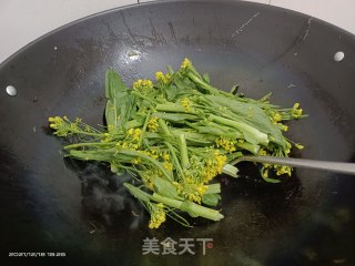 清炒油菜花步骤3