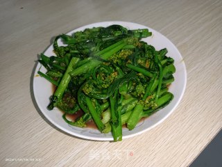 清炒油菜花步骤5