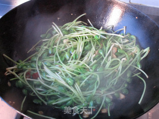 炝炒黄豆苗步骤7