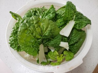 黄心菜炖豆腐步骤2