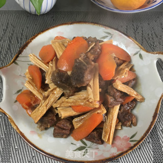 腐竹胡萝卜烧牛腩步骤8