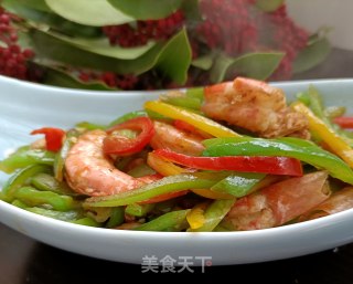 彩椒炒对虾步骤11 彩椒炒对虾步骤11