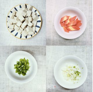 咖喱烩双冻（冻豆腐+冻面筋）步骤1