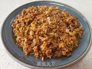 香葱炒肉末步骤4