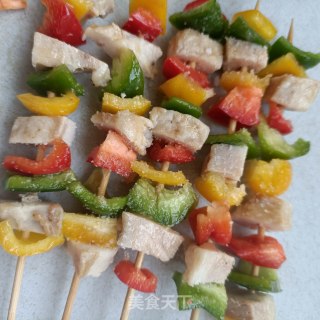 彩椒回锅肉串步骤6