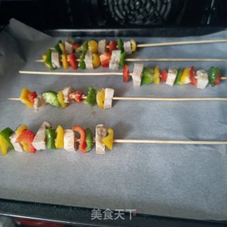 彩椒回锅肉串步骤7