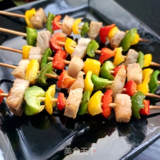 彩椒回锅肉串步骤10