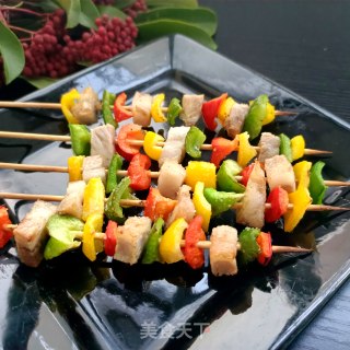 彩椒回锅肉串步骤11