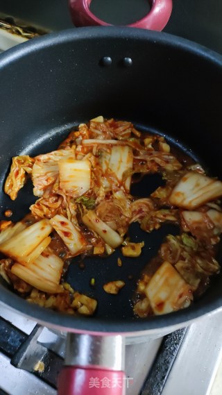 芝士泡菜煮年糕步骤8 芝士泡菜煮年糕步骤8