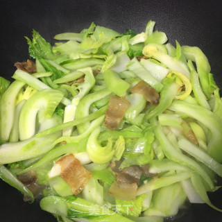 五花肉炒芥菜步骤5