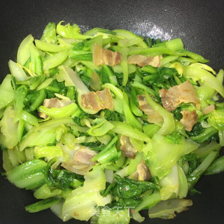 五花肉炒芥菜步骤6