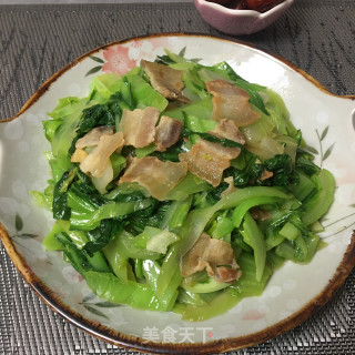 五花肉炒芥菜步骤8