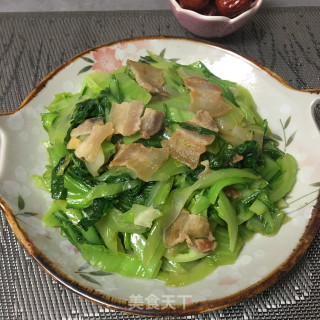五花肉炒芥菜步骤7