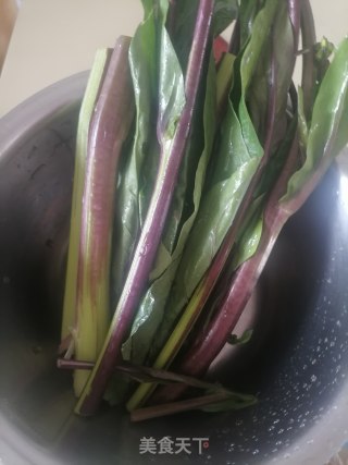 红菜苔炒腊肉步骤2