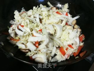胡萝卜香菇炒白菜步骤3