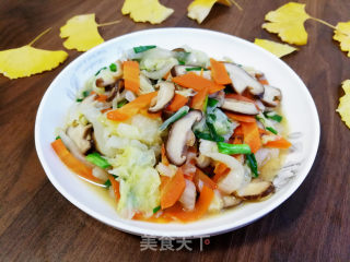 胡萝卜香菇炒白菜步骤5