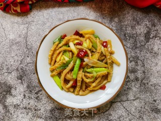 蒜苗炒羊肚步骤9