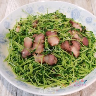 腊肉炒豆苗步骤11