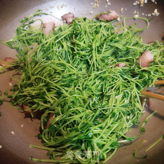 腊肉炒豆苗步骤10