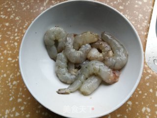 青菜山药炒虾仁步骤1