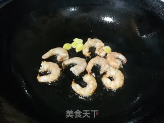 青菜山药炒虾仁步骤2
