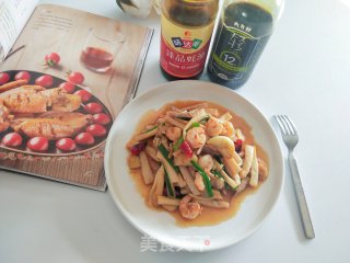 杏鲍菇炒虾仁步骤16