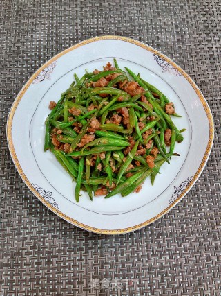 四季豆炒肉末步骤10