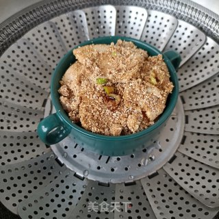 粉蒸回锅肉步骤12