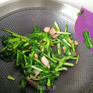 回锅肉炒苔菜步骤11 回锅肉炒苔菜步骤11
