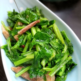 回锅肉炒苔菜步骤13 回锅肉炒苔菜步骤13
