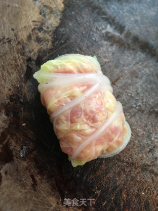 蒸白菜肉卷步骤6