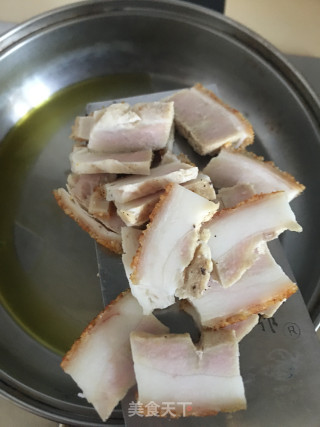 烧肉炒儿菜步骤6 烧肉炒儿菜步骤6