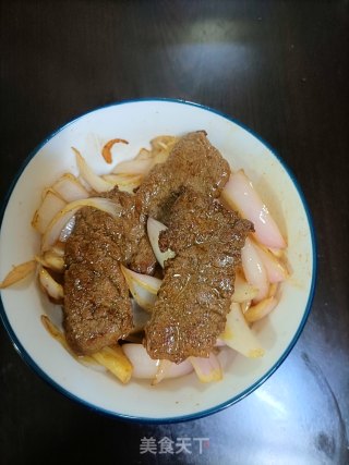 洋葱炒牛排步骤8