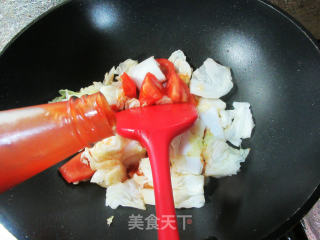 鸡蛋番茄炒大白菜步骤5