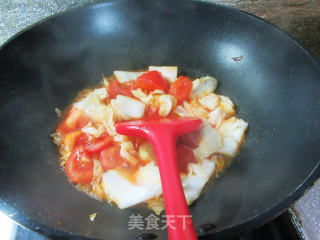 鸡蛋番茄炒大白菜步骤7