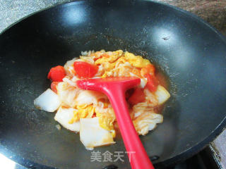 鸡蛋番茄炒大白菜步骤10
