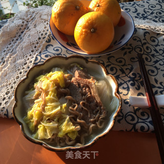 老鸭白菜汤面步骤9