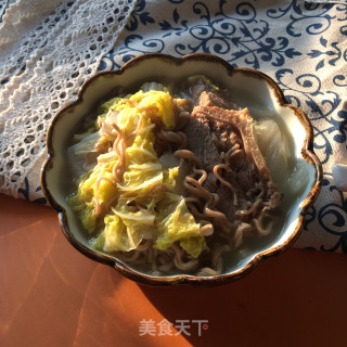 老鸭白菜汤面步骤8