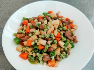 瘦肉彩蔬丁步骤13